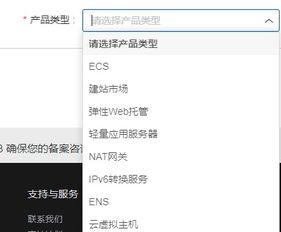 阿里云購買的域名進行備案應該選擇什么產品類型