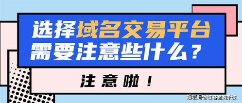 選擇域名交易平臺需要注意些什么